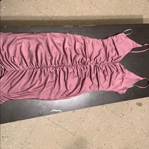 Pink scrunched dress